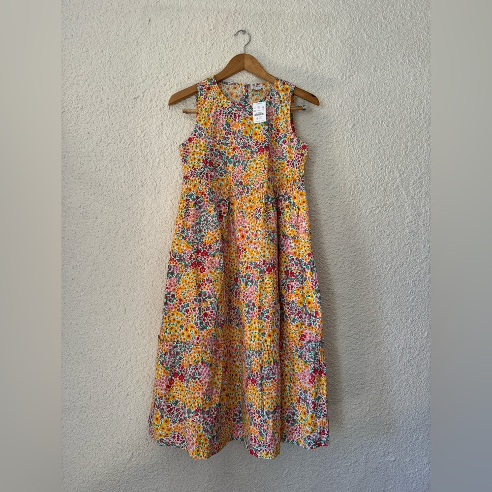 NWT J Crew Floral Tiered Midi Dress – Floral Print Size OP